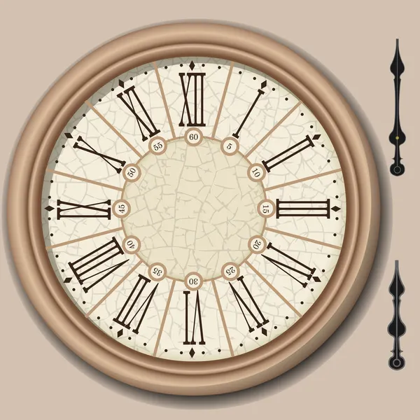 Τεταρτημόριο του βικτοριανό ρολόι με νυστέρια — Διανυσματικό Αρχείο