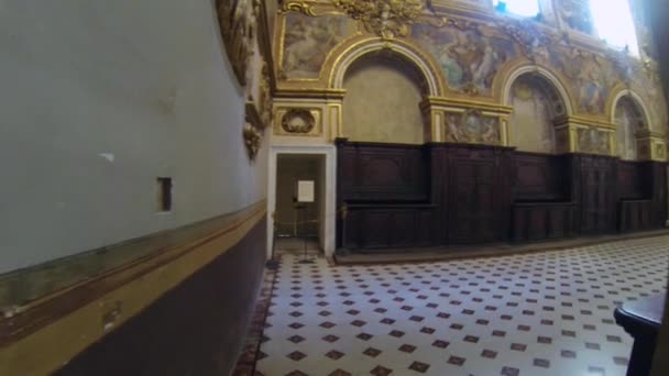 Neapel, italien - ca. november 2013: kirche von san paolo maggiore — Stockvideo
