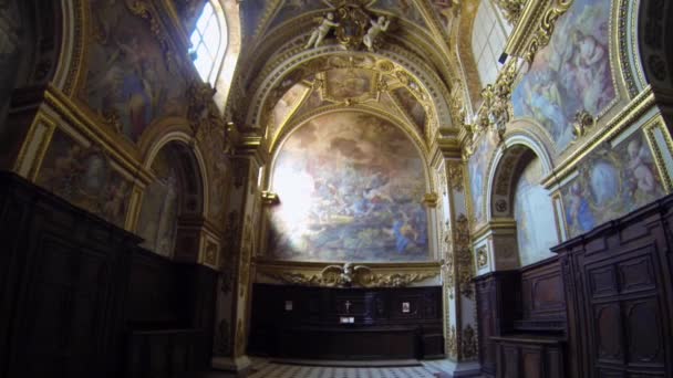 Neapel, Italien - circa december 2013: san paolo maggiore sakristian — Stockvideo