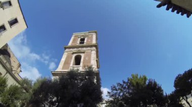 Napoli, İtalya - yaklaşık Aralık 2013: çan kulesi santa chiara Kilisesi