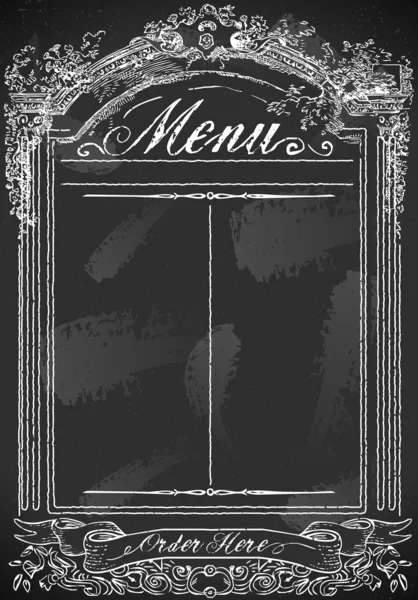 Tableau noir vintage pour menu restaurant — Image vectorielle