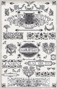 vintage elle çizilmiş grafik sayfa başlıkları