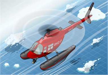 izometrik arctic acil helikopter uçuş ön görünüm