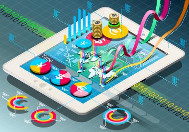 izometrik iş Infographic Tablet