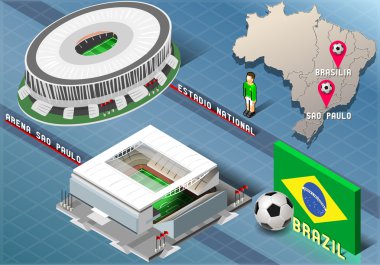 izometrik Stadyumu brasilia ve sao paulo, Brezilya