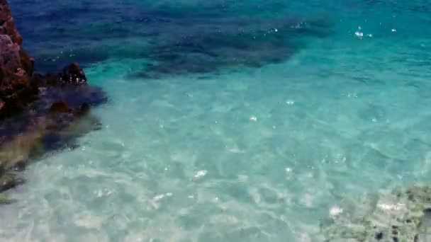 Golpeando olas en las rocas — Vídeos de Stock