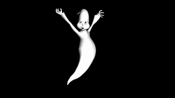 Ghost animatie 4 in een lus — Stockvideo