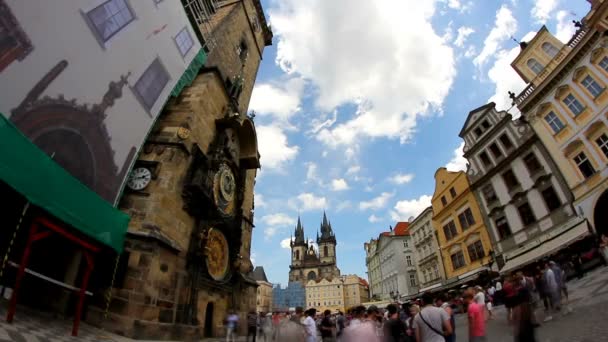 Praha Staré město náměstí 44 timelapse — Stock video