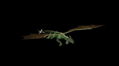 döngü dragon animasyon yeşil 01