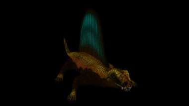 Dikişsiz Loop dimetrodon animasyon 1