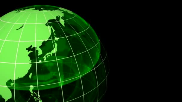 Globe de cristal en boucle 3D, Greenwith Grid. Canal Alpha 