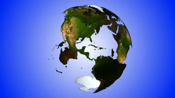 3D pętli geo globe. kanał alfa — Wideo stockowe