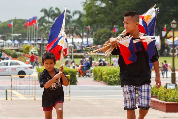 Продается флаг Филиппин Стоковое Изображение