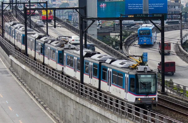 Manila könnyű vasúti közlekedési rendszer Stock Kép