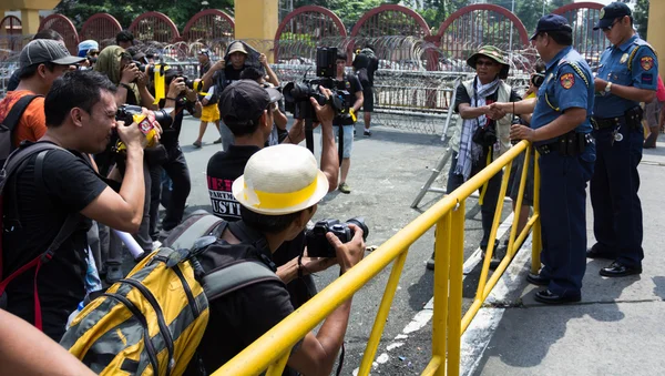 Photographers anti-government protest — Stock Photo, Image