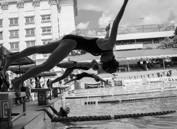 Swimming contest — Stock Photo, Image