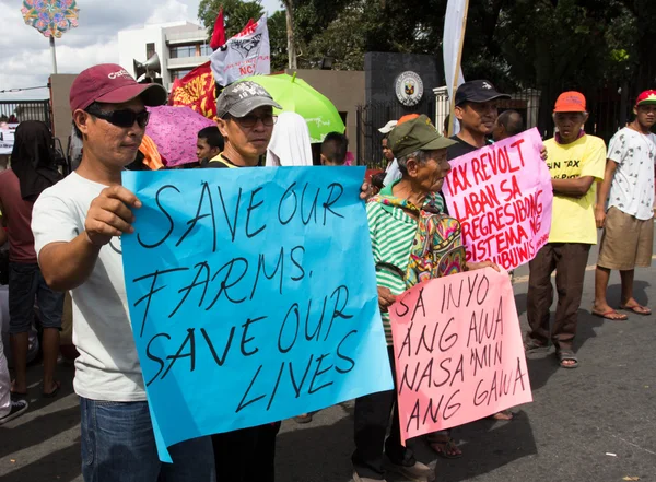 Protestas por proyecto de ley de impuestos contra el pecado en Filipinas —  Fotos de Stock
