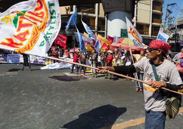 Protesto político durante a 64a Declaração Universal dos Direitos Humanos — Fotografia de Stock