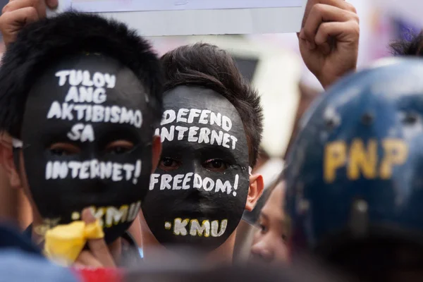 Protesta por la libertad en Internet —  Fotos de Stock