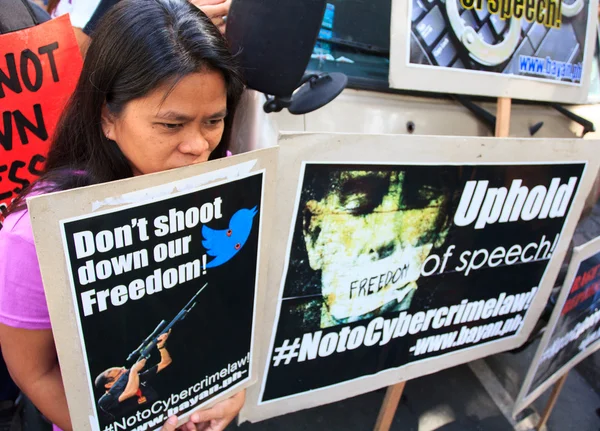 Protest gegen Internetfreiheit — Stockfoto