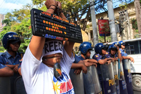 Protesta por la libertad en Internet — Foto de Stock