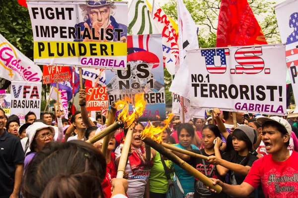 Tiltakozás során nemzetközi női ünnepe — Stock Fotó