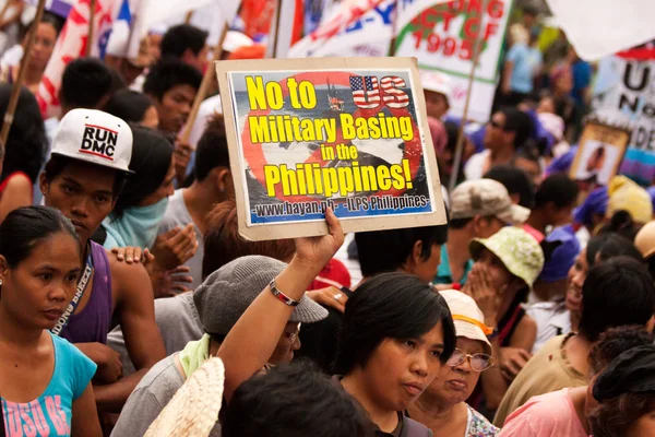 Protesto durante a celebração do Dia Internacional da Mulher — Fotografia de Stock