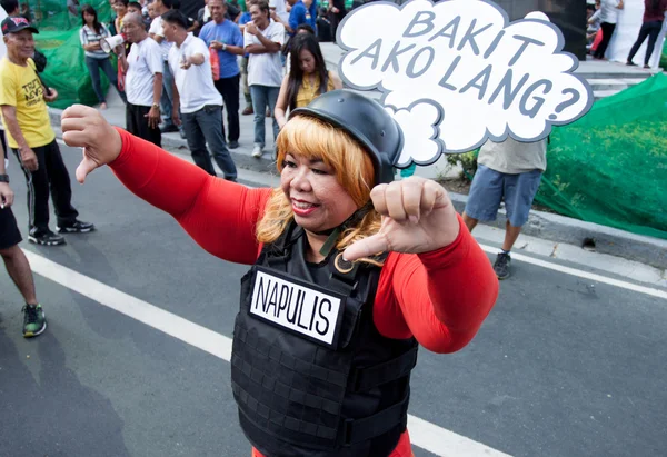 Rüşvet ve yolsuzluk protesto Manila, Filipinler — Stok fotoğraf