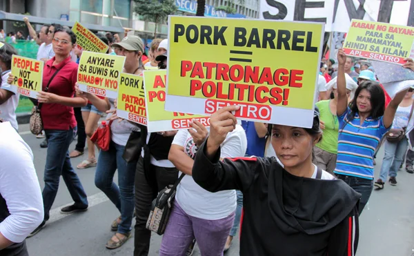 Protesto de enxerto e corrupção em Manila, Filipinas — Fotografia de Stock