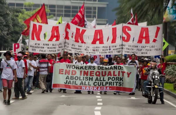 Štěpu a korupce protestu v Manile, Filipíny — Stock fotografie