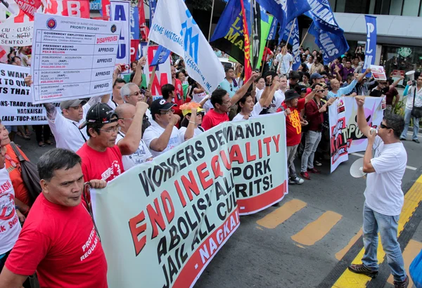 Protesto de enxerto e corrupção em Manila, Filipinas — Fotografia de Stock