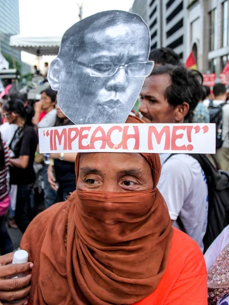 Manifestation contre la corruption et la corruption à Manille, Philippines — Photo