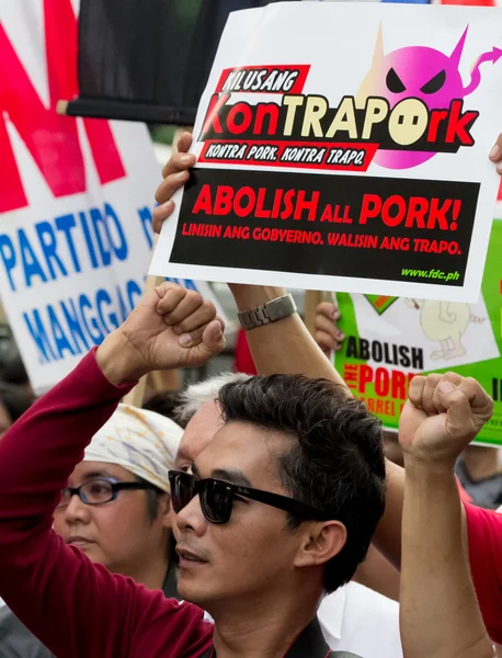 Protesto de enxerto e corrupção em Manila, Filipinas — Fotografia de Stock