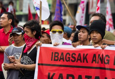 andres Bonifacio 150 doğum sırasında hükümet karşıtı protesto