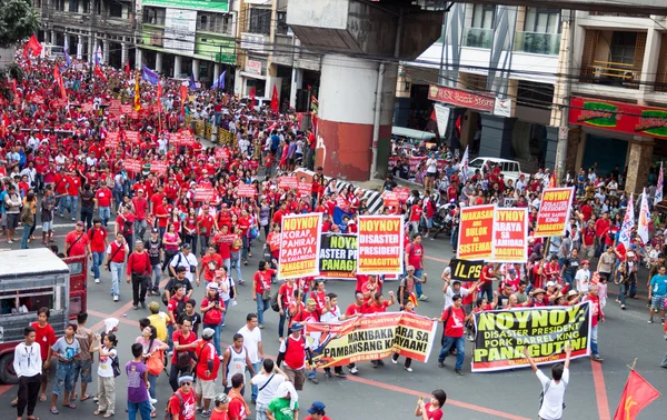 Protesto anti-governo durante 150 anos de Andres Bonifacio — Fotografia de Stock
