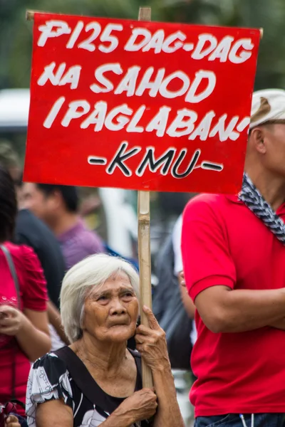 Protivládní protesty během 150 narozeniny andres bonifacio — Stock fotografie