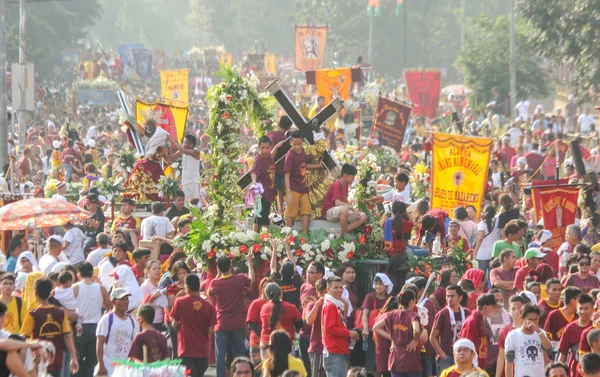 Maior procissão católica durante a festa do Nazareno Negro — Fotografia de Stock