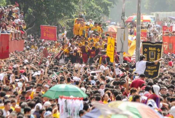 Catholic biggest procession during feast of Black Nazarene Stock Image