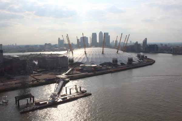 Vista aérea Millenium Dome: O2 perto de Greenwich — Fotografia de Stock