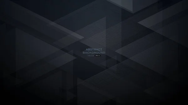 Fond Abstrait Géométrique Formes Triangulaires Noires Avec Rayures Composition Légère — Image vectorielle