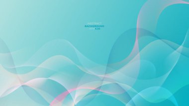 Değişken bir arkaplanda renkli dinamik dalga. Soyut çizgiler parlak renkli ve akışkandır. Vektör illüstrasyonu