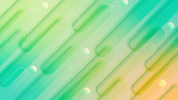 Fondo Verde Degradado Abstracto Con Forma Geométrica Diseño Línea Moderno — Vector de stock