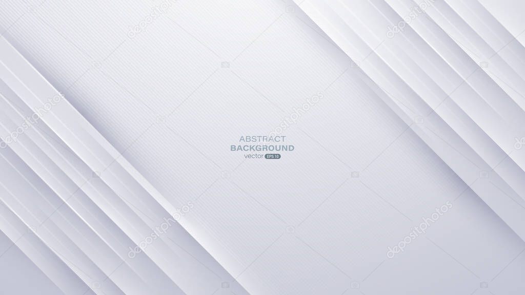 Abstract white background with diagonal texture gradient and line stripes