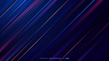 Abstract dynamic motion colorful light effect on dark blue background