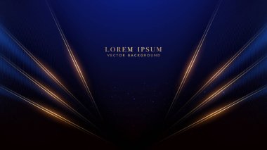 Parlak noktalı çapraz altın çizgiler koyu mavi arka planda süsleme yapar