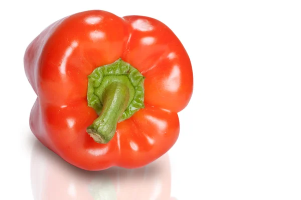 Red bell pepper on white background — Stock Photo, Image