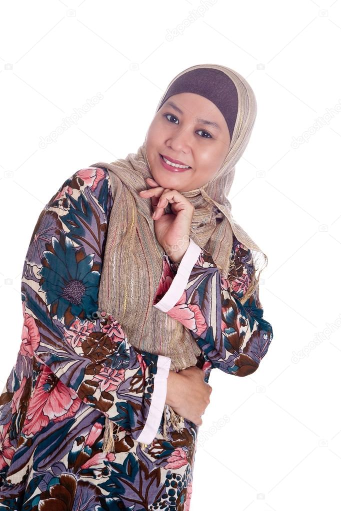 Beautiful mature Muslim woman in scarf