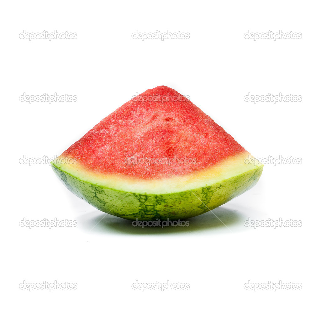 Slice of juicy red watermelon