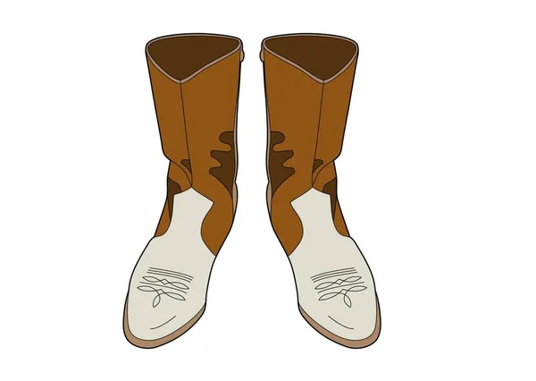 Vektor Illustration Von Zwei Farbigen Stiefeletten Eps Datei — Stockvektor