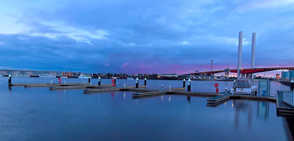 Μελβούρνη docklands ηλιοβασίλεμα — Φωτογραφία Αρχείου
